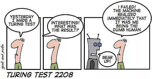 Turingtestet anses vara ett lackmustest för att bestämma om en Artificiell Intelligens